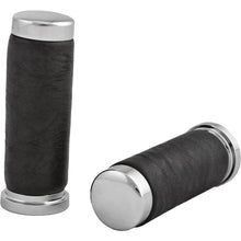 Grips Leather Chrome W/O Throttle Sleeve