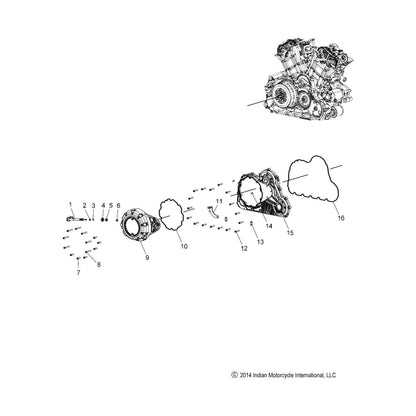 Indian Motorcycle Clutch Pinion Shaft, Genuine OEM Part 6230774, Qty 1