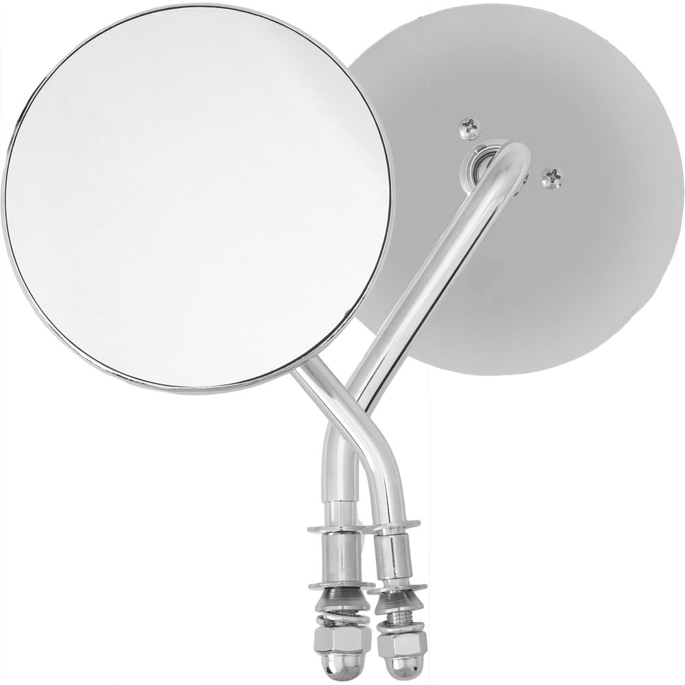 4" Round Mirror Chrome Left Side