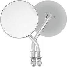 4" Round Mirror Chrome Left Side