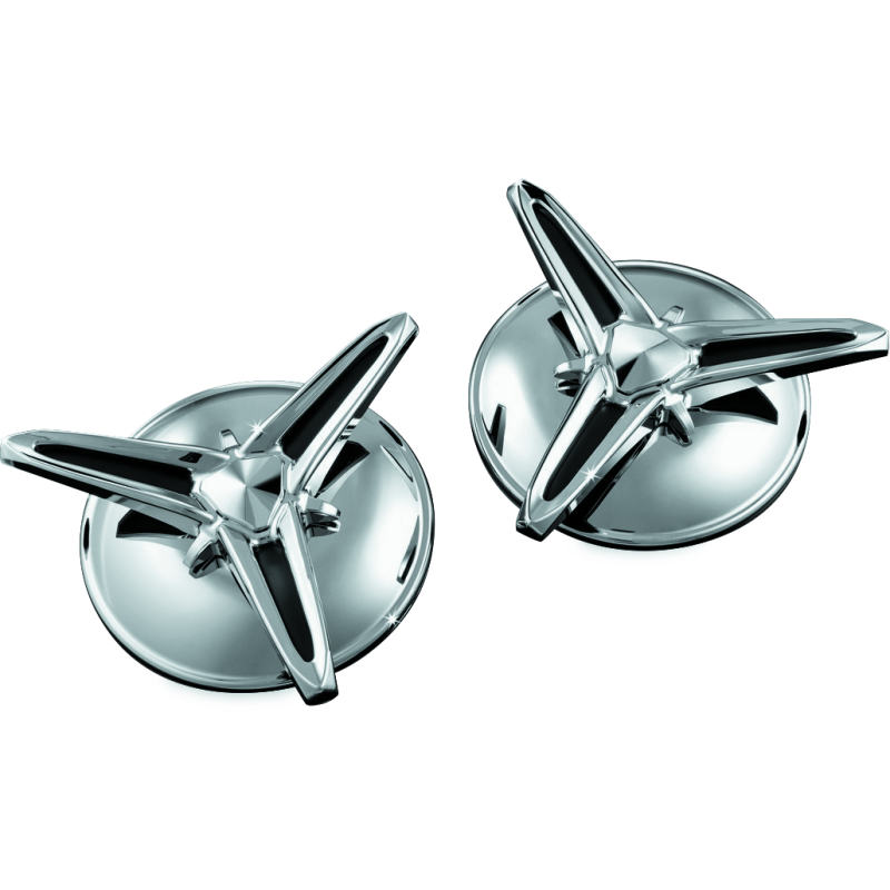 Kuryakyn Knock-Off Center Caps For Trikes Chrome
