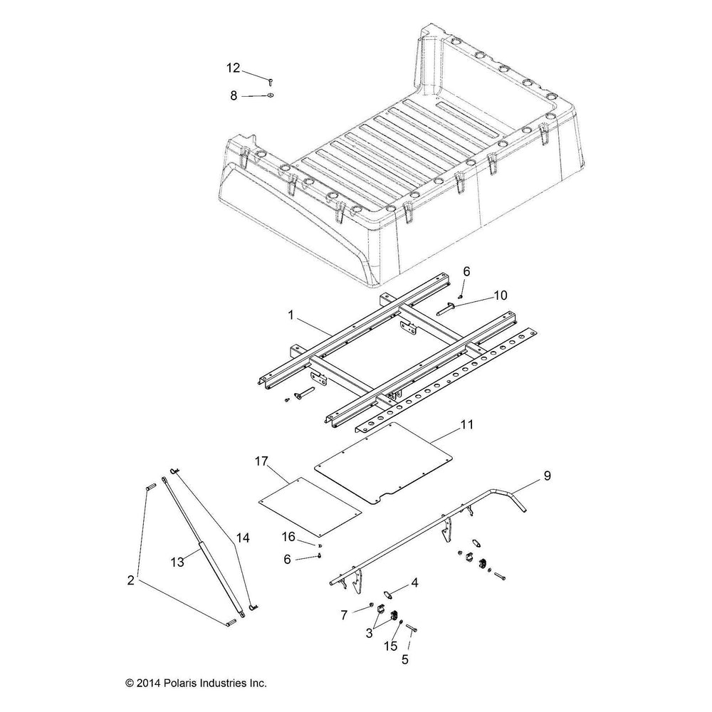 
                      
                        Polaris Ranger Dump Box Shock, Genuine OEM Part 7043187, Qty 1
                      
                    