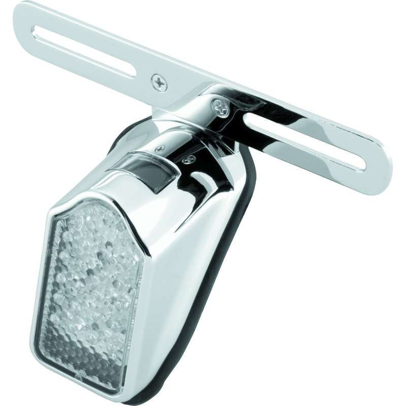 Bikers Choice Chrome Mini Tombstone LED Taillight With License Mount Universal Custom