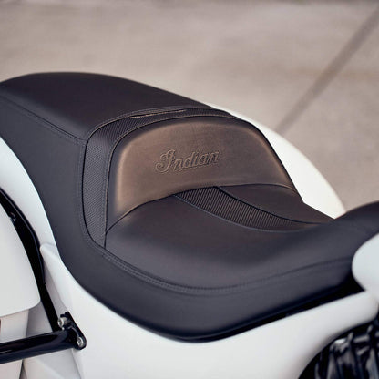 Indian Motorcycle All-Weather Vinyl Rogue Seat, Black - 2883663-VBA