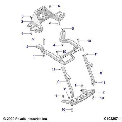 Polaris ATV SUPPORT-RACK,CAST, Genuine OEM Part 5639282, Qty 1
