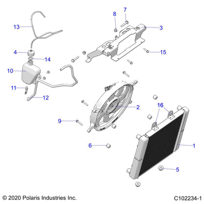 Polaris ATV ASM-RADIATOR,324X300,VGT [FROM 4/2/2020], Genuine OEM Part 1241477, Qty 1