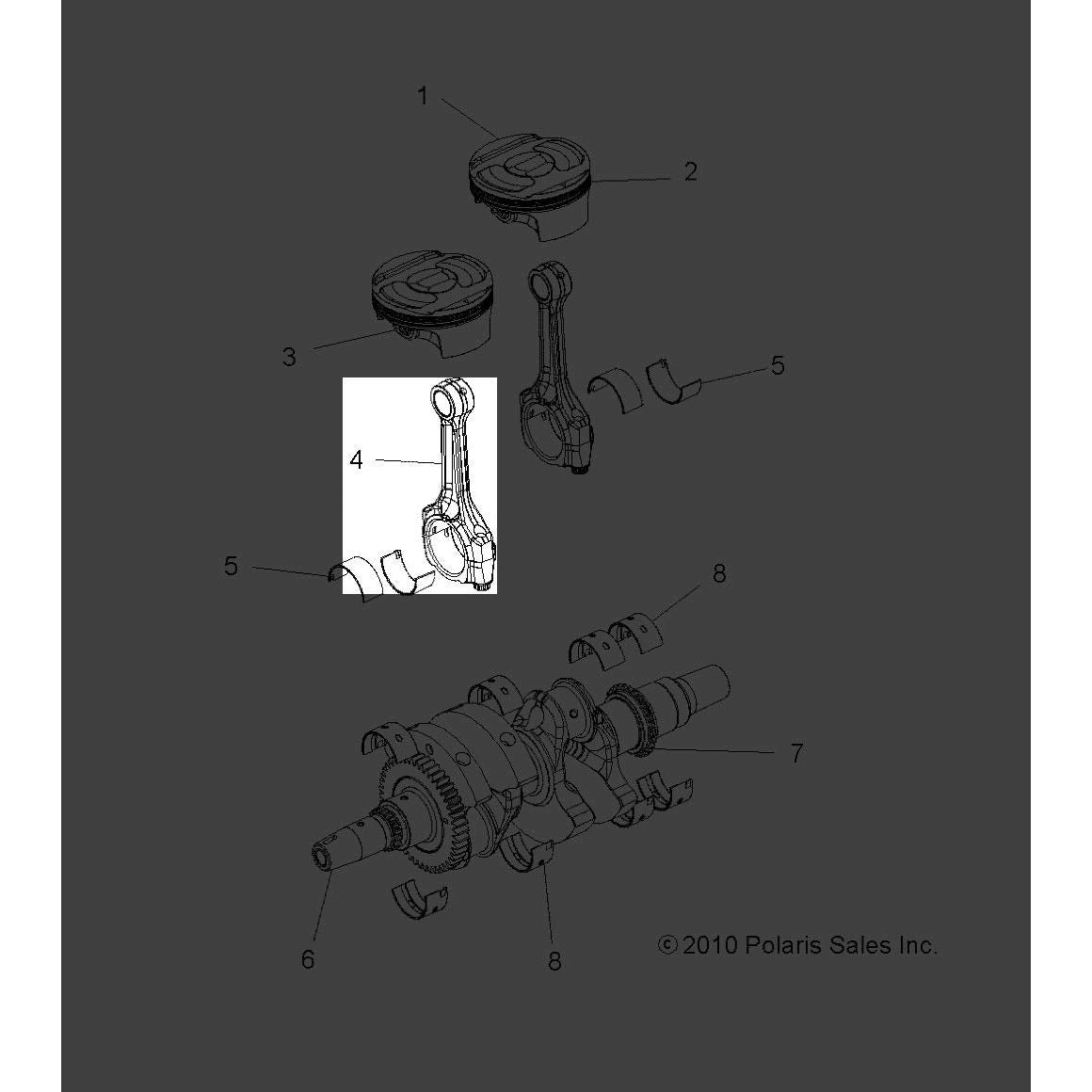Polaris Ranger Dowel Pin, M3 x 5, Genuine OEM Part 7661972, Qty 1