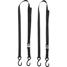 1" X 6' Tie Down Soft Tie Black 2/Pk