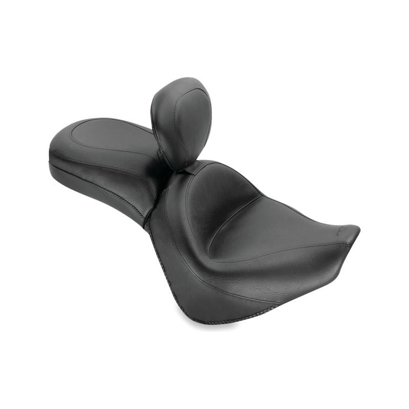 Mustang 06-21 Kawasaki Vulcan 900 Classic, Custom Touring 1PC Seat w/Driver Backrest - Black