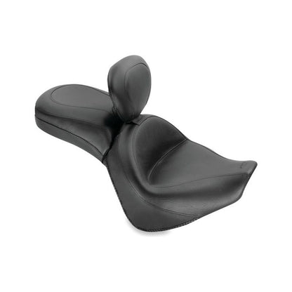 Mustang 06-21 Kawasaki Vulcan 900 Classic, Custom Touring 1PC Seat w/Driver Backrest - Black