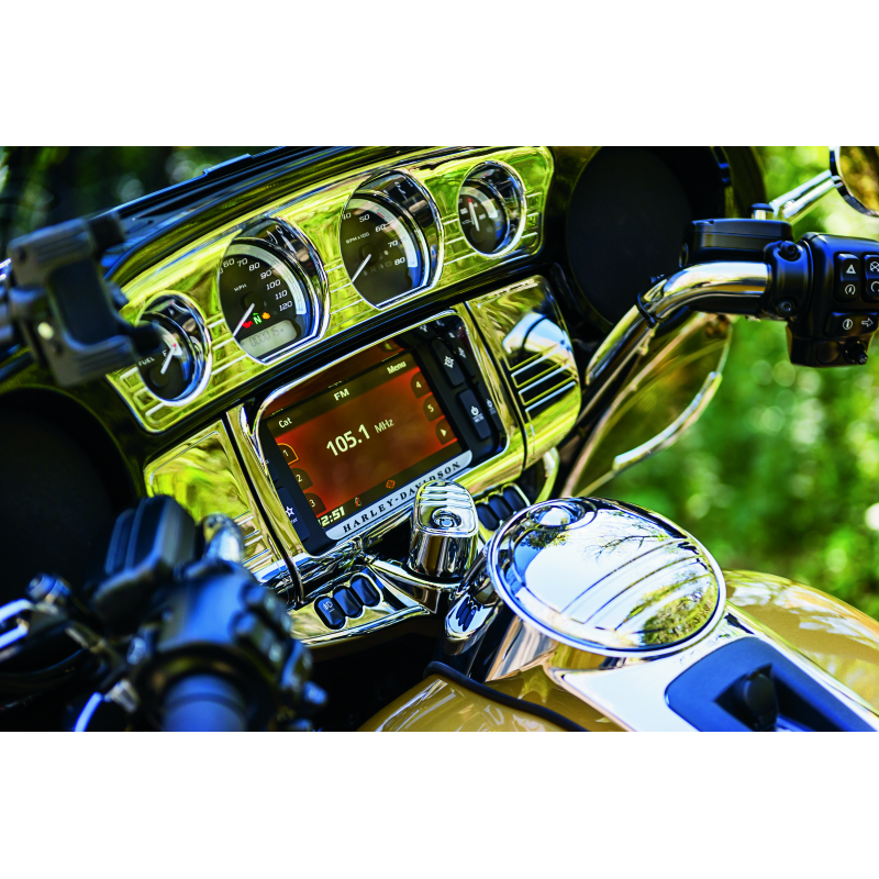 
                      
                        Kuryakyn Tri-Line Gauge Trim 14-Up Touring Models Chrome
                      
                    