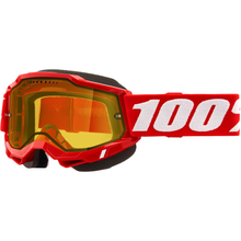 Accuri 2 Snowmobile Goggle Neon Red Yellow Lens