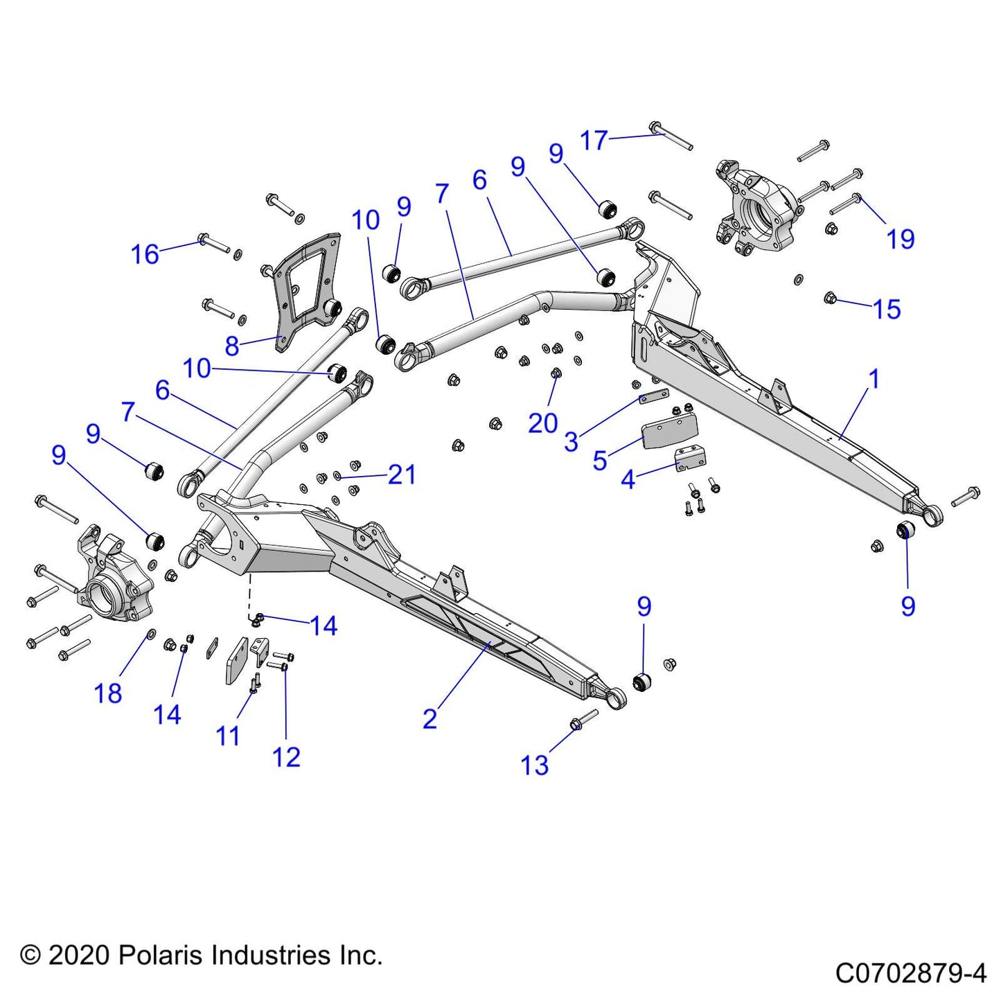 Polaris RZR ASM-RADIUS ROD,LWR,BLK [EAH][EBH][EAT][EBT][INCL. 9,10], Genuine OEM Part 1544090-458, Qty 1