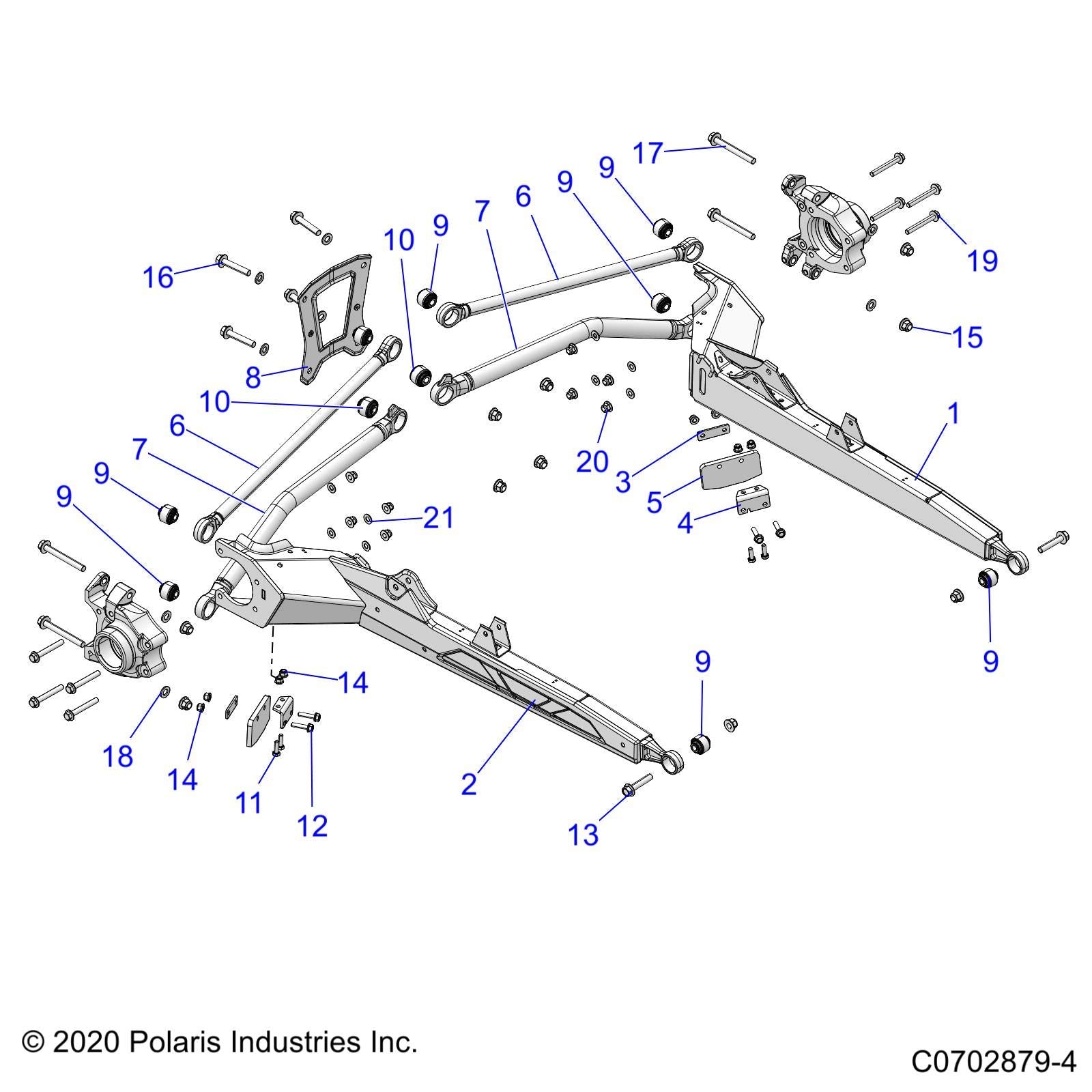 Polaris RZR ASM-RADIUS ROD,LWR,BLK [EAH][EBH][EAT][EBT][INCL. 9,10], Genuine OEM Part 1544090-458, Qty 1