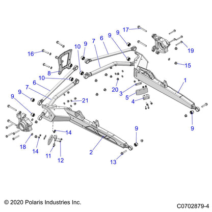 Polaris RZR ASM-RADIUS ROD,LWR,BLK [EAH][EBH][EAT][EBT][INCL. 9,10], Genuine OEM Part 1544090-458, Qty 1