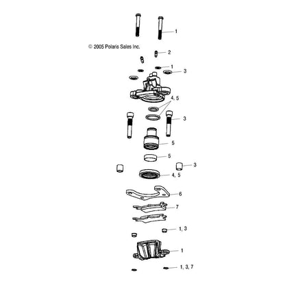 Polaris ATV Seal Kit, DH4P, Genuine OEM Part 2201872, Qty 1