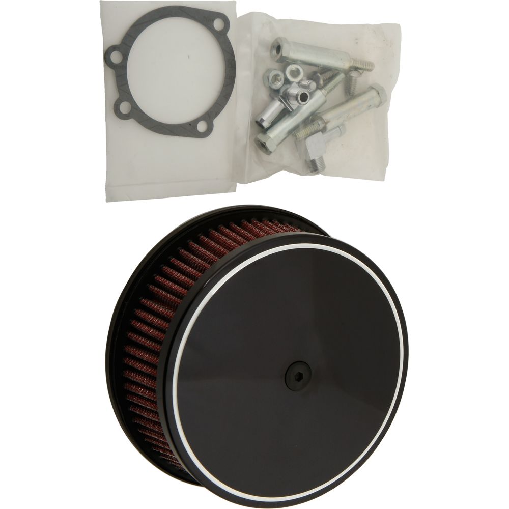 Round Air Cleaner Hp Classic Smooth Black 5 7/8"