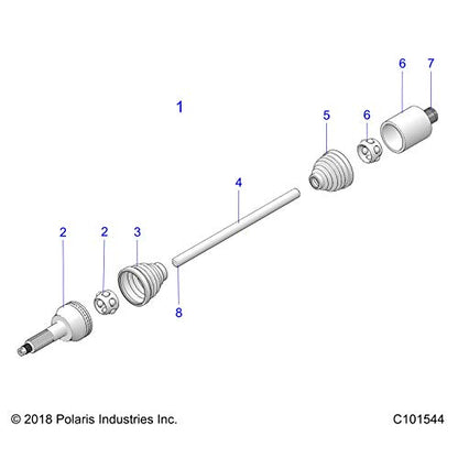 Polaris ATV Joint, Inner, Genuine OEM Part 3236098, Qty 1