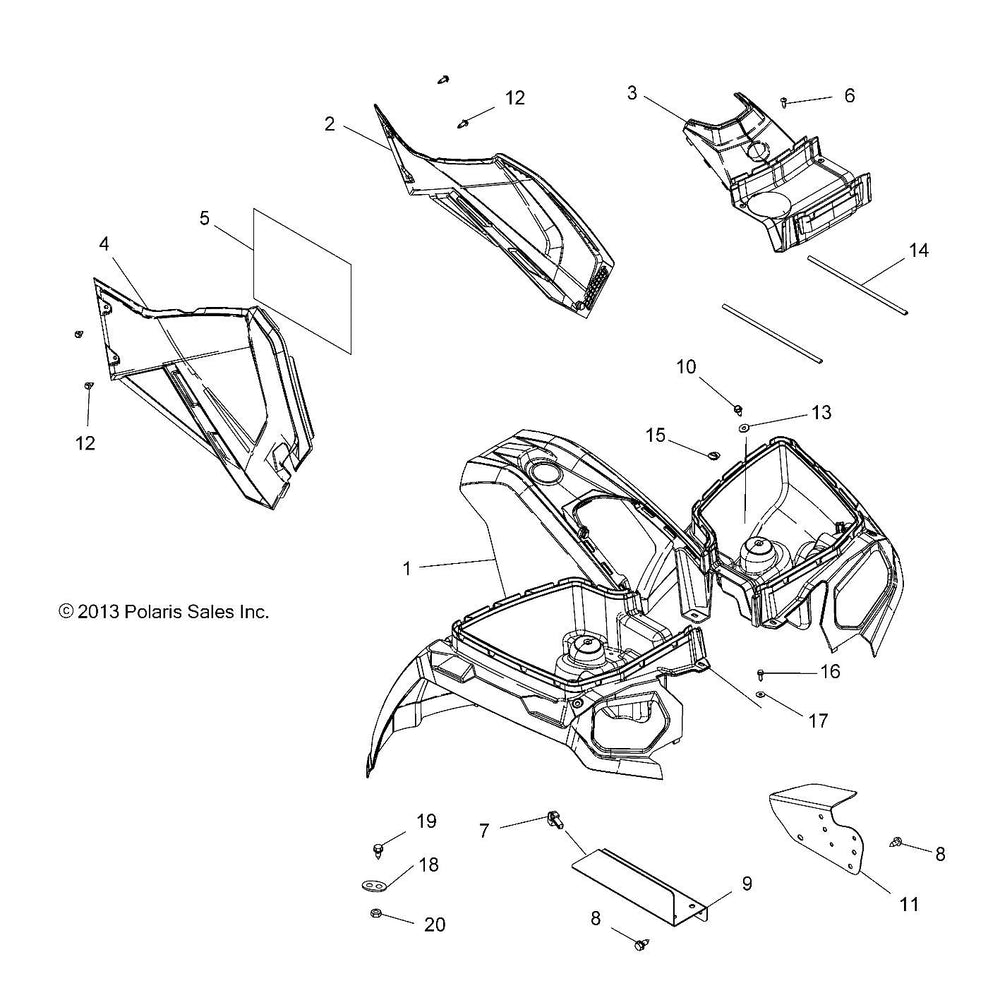 
                      
                        Polaris ATV Panel Foil, Side, Genuine OEM Part 5813653, Qty 1
                      
                    