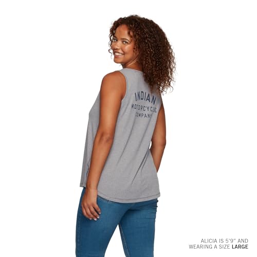 
                      
                        Indian Motorcycle Women's Athlete Logo Print Tank, Gray - S - 286479202
                      
                    