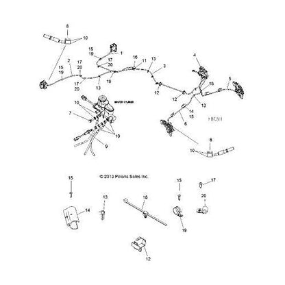 Polaris Ranger Brake Line, Front Left, Genuine OEM Part 1911735, Qty 1