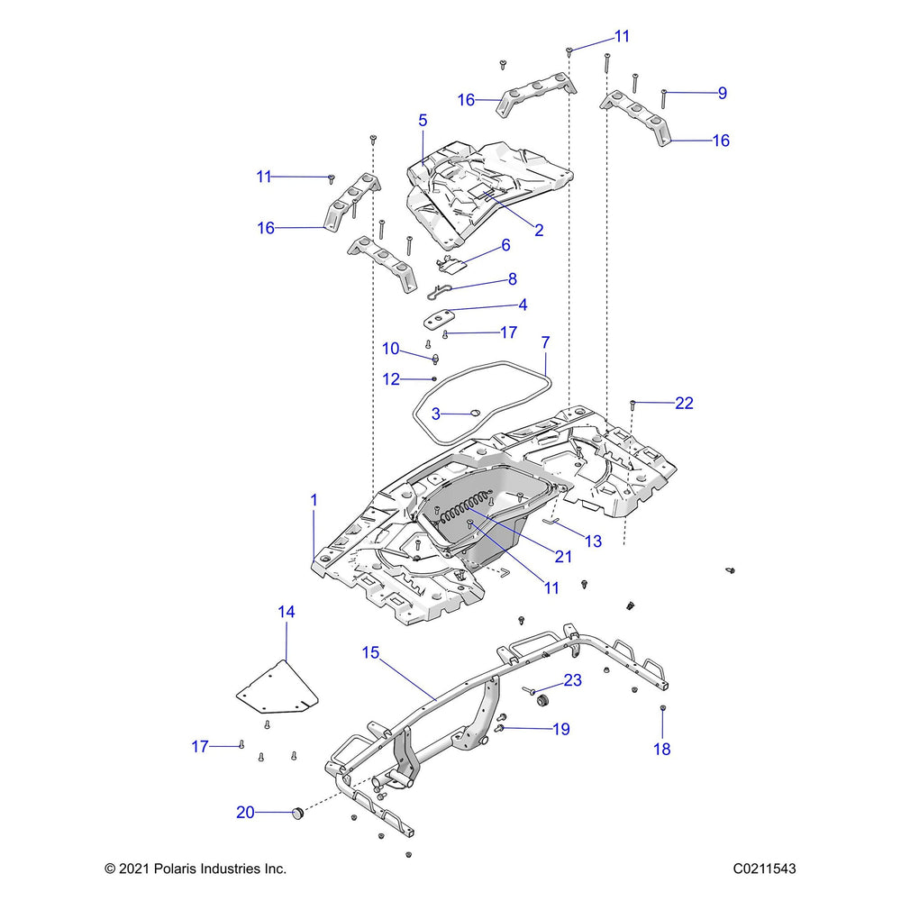 
                      
                        Polaris ATV Rear Rack, Gloss Black, Genuine OEM Part 2636153-070, Qty 1
                      
                    