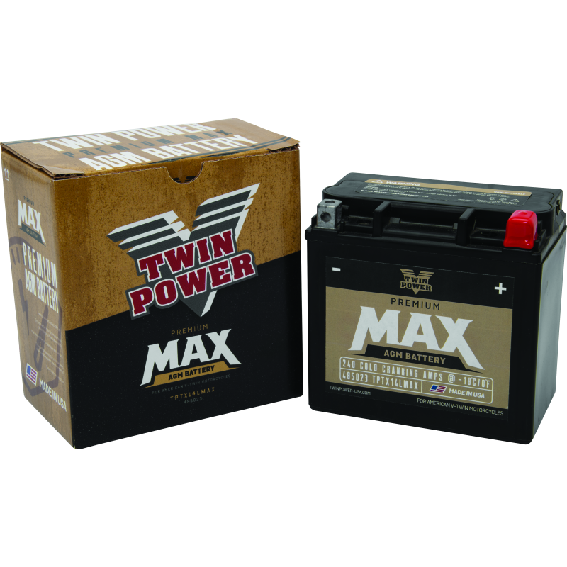Twin Power GYZ-16HL Premium MAX Battery Replaces H-D 65958-04 Made in USA 240 CCA
