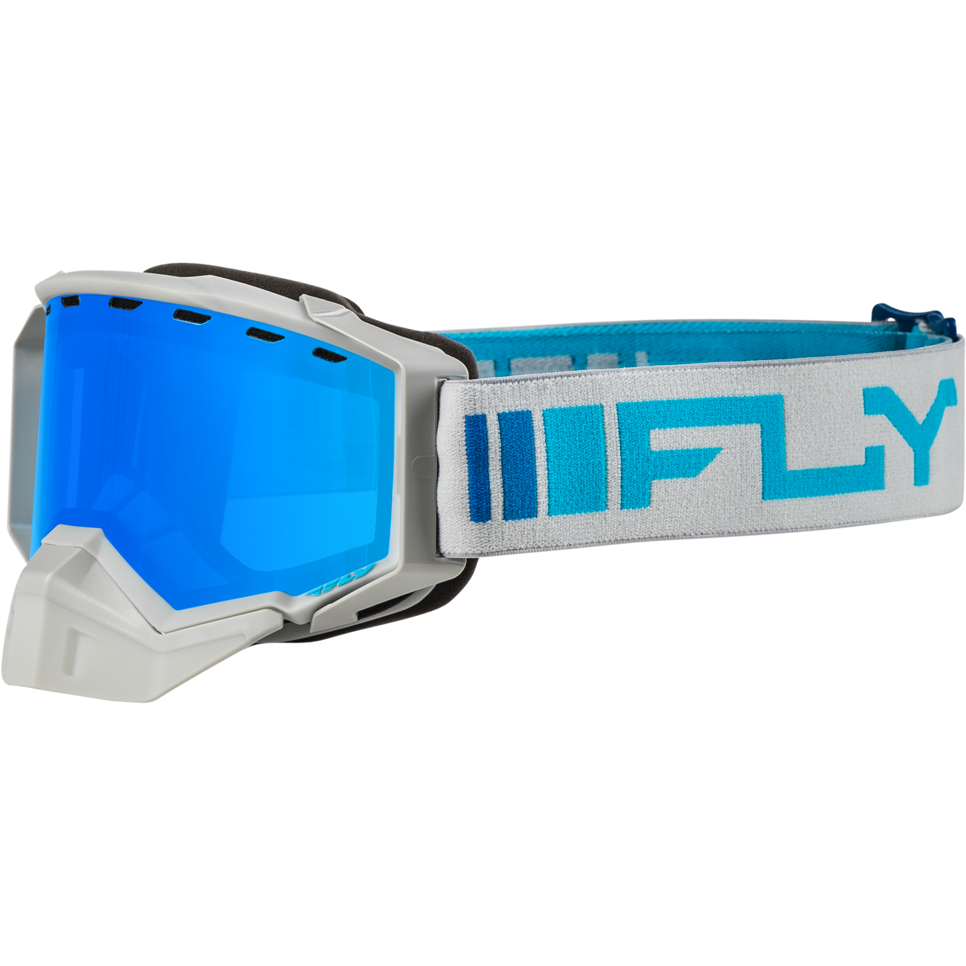 Zone Snow Goggle Silver/Blue W/ Sky Blue Mirror/Blue Lens