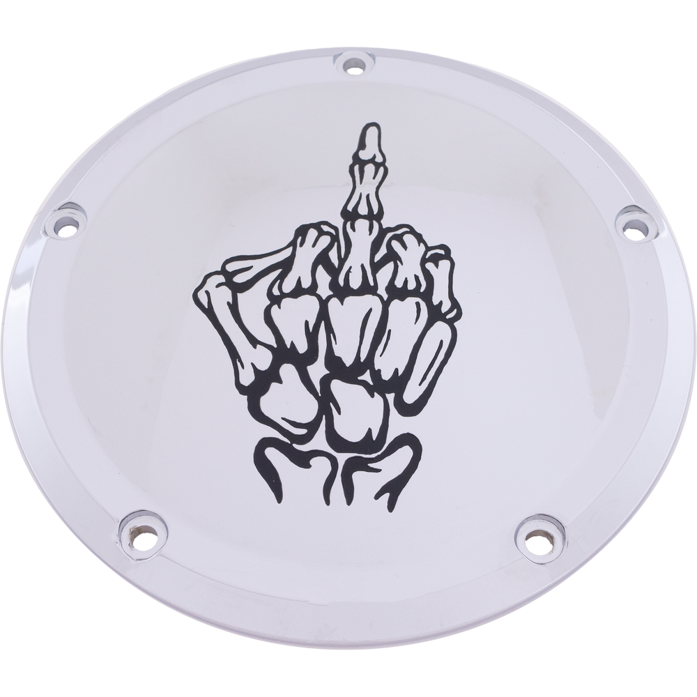 6   M8 Softail Derby Cover Bone Finger Chrome