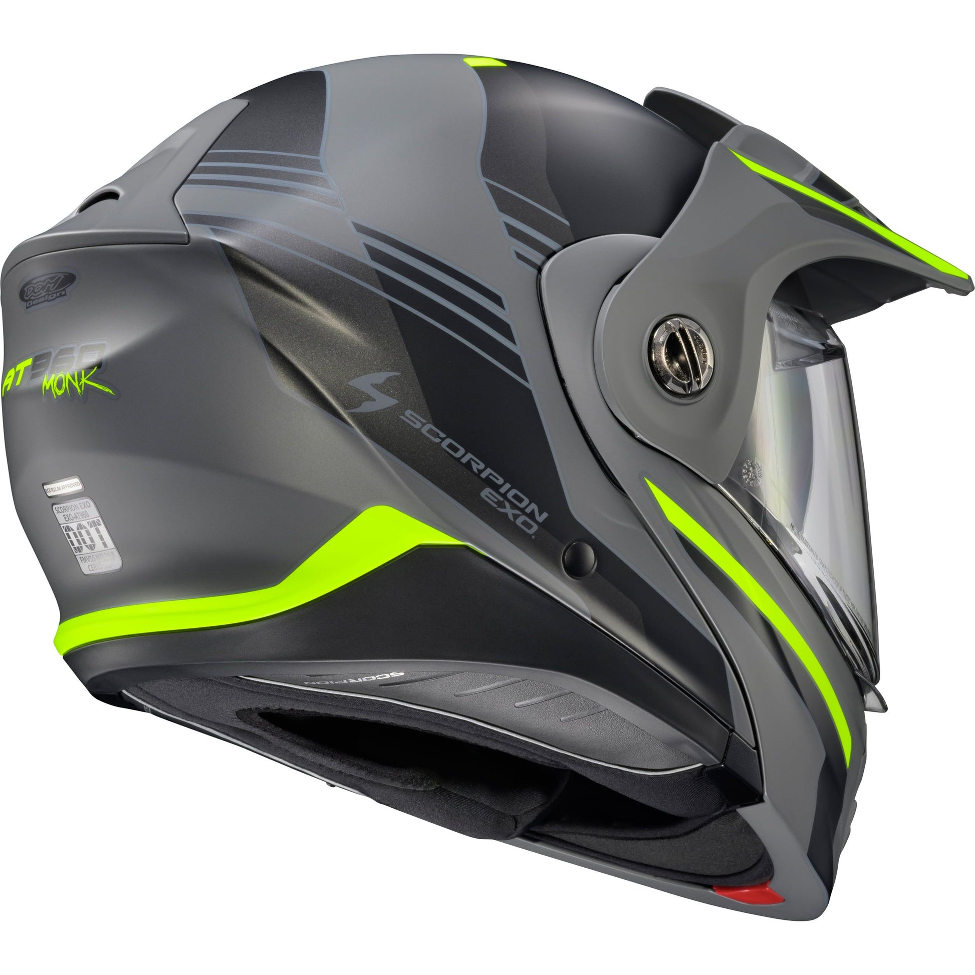 Exo At960 Modular Helmet Monk Grey/Hi Viz Sm