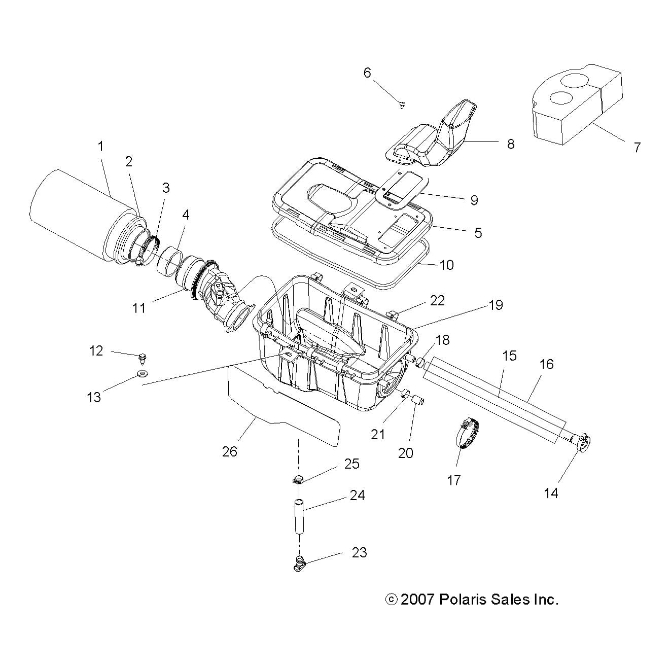 Polaris ATV Foam Seal, Large Intake, Genuine OEM Part 5812773, Qty 1