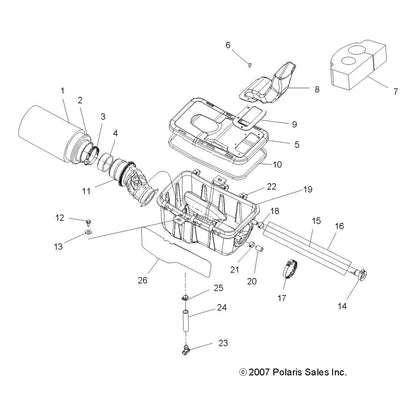 Polaris ATV Foam Seal, Large Intake, Genuine OEM Part 5812773, Qty 1