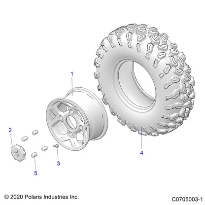 Polaris 1523993-655 Black Rim Cap OEM 2014-2021 RZR 1000 900 XP Turbo S4 EPS