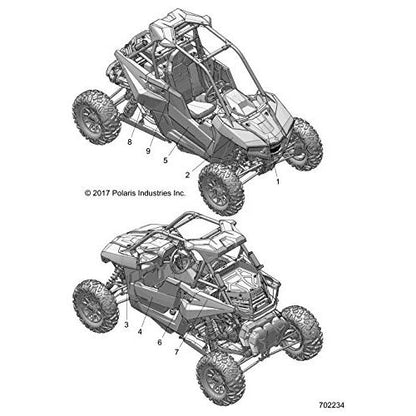 Polaris RZR Door Decal, Left, Genuine OEM Part 7191941, Qty 1