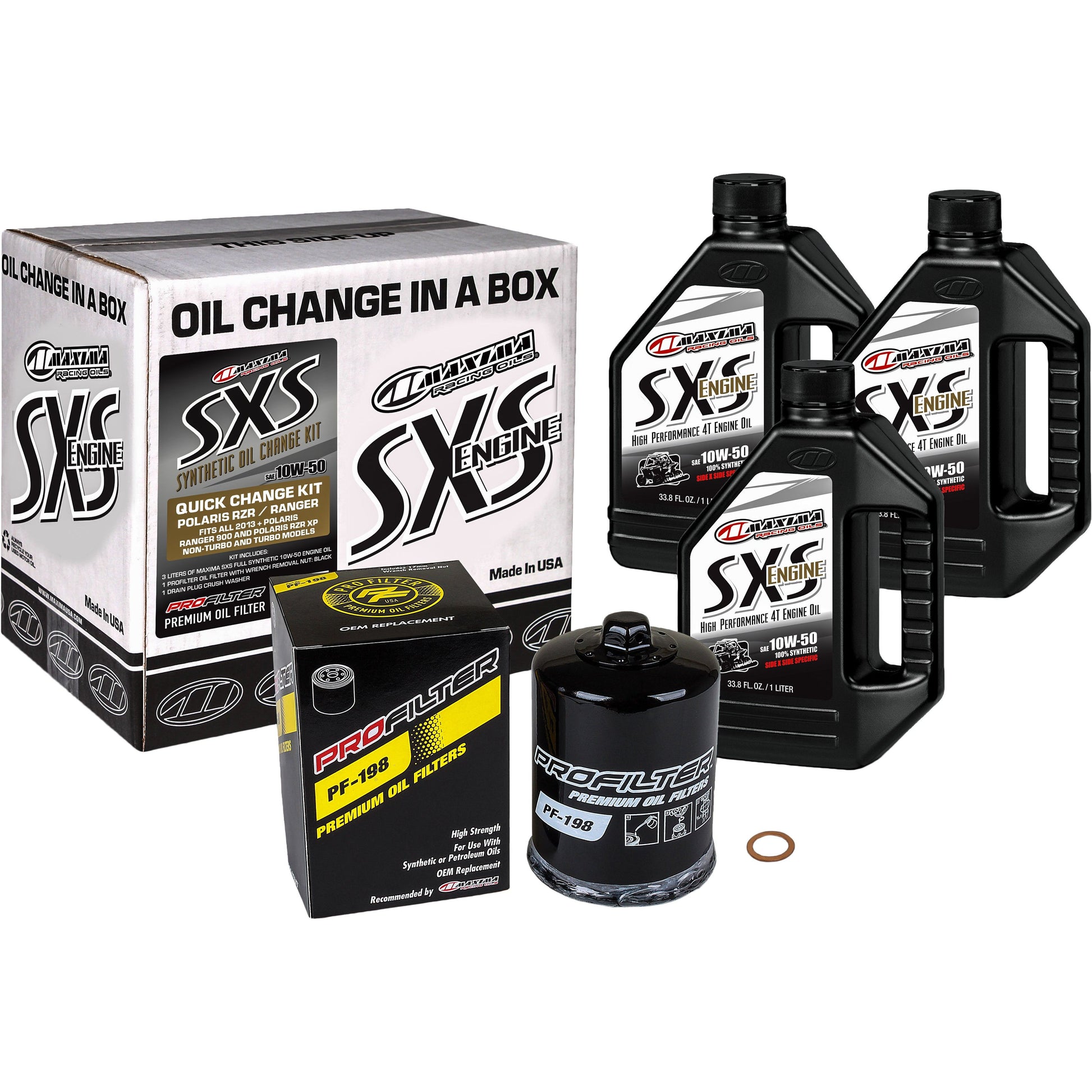 Sxs Quick Change Kit 10w50 With Black Oil Filter
