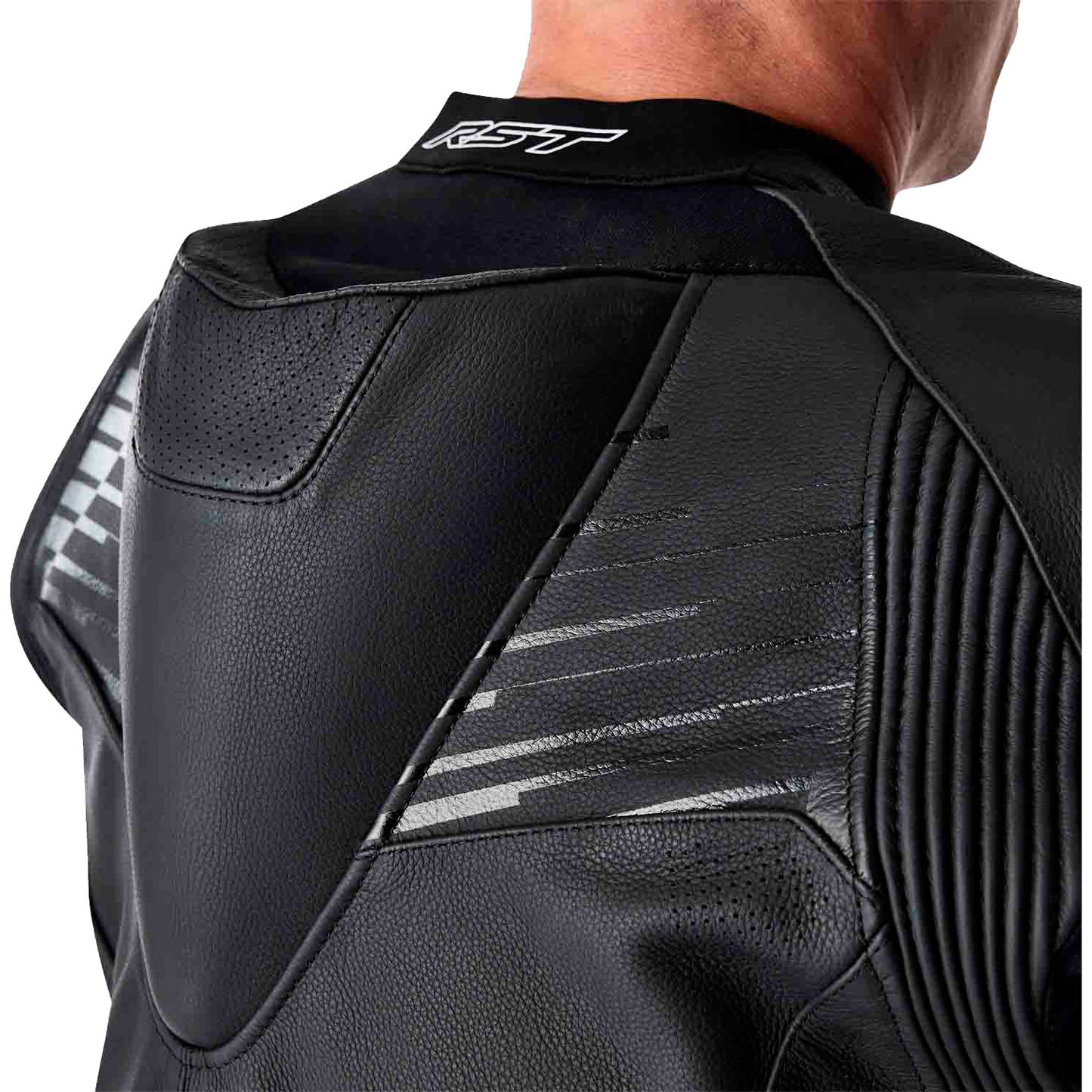Tractech Evo D3o Jacket Blk/Whi Leather Md