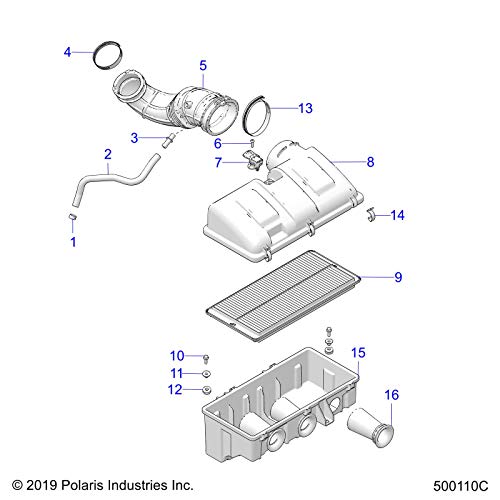 Polaris Slingshot CLAMP-WORMDRIVE,105DIA,9/16WD, Genuine OEM Part 7082295, Qty 1