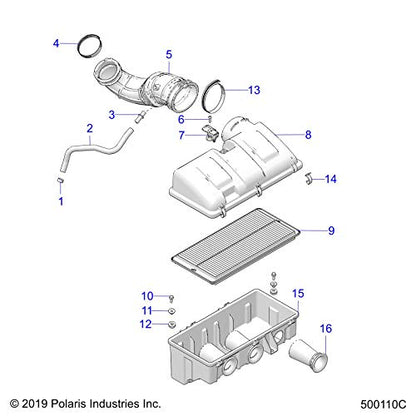 Polaris Slingshot CLAMP-WORMDRIVE,105DIA,9/16WD, Genuine OEM Part 7082295, Qty 1