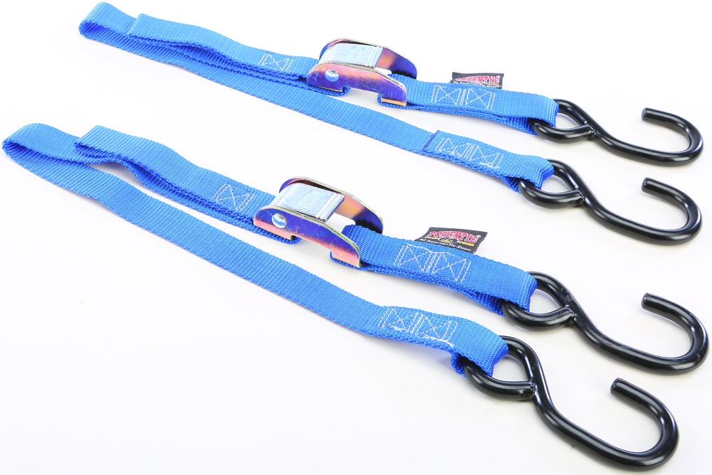 Tie Down Cam S Hook Watercraft 1"X3' Blue Pair