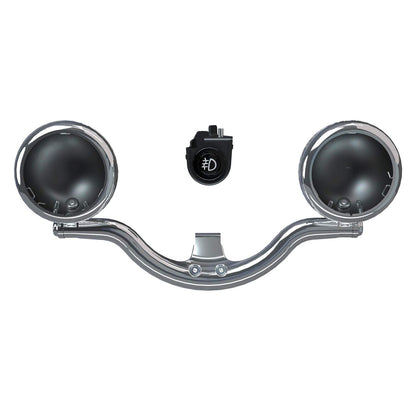 Indian Motorcycle Pathfinder S Driving Light Mount, Chrome, for Chief, Super Chief, Chief Bobber, Chief Dark Horse Models and More, Includes Mounting Bar, Wiring Harness, Hardware - 2884775-156