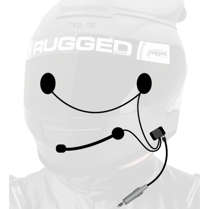 Rugged Radios Wired Offroad and STX Stereo - Helmet Kit w/Alpha Audio Speakers and Mic