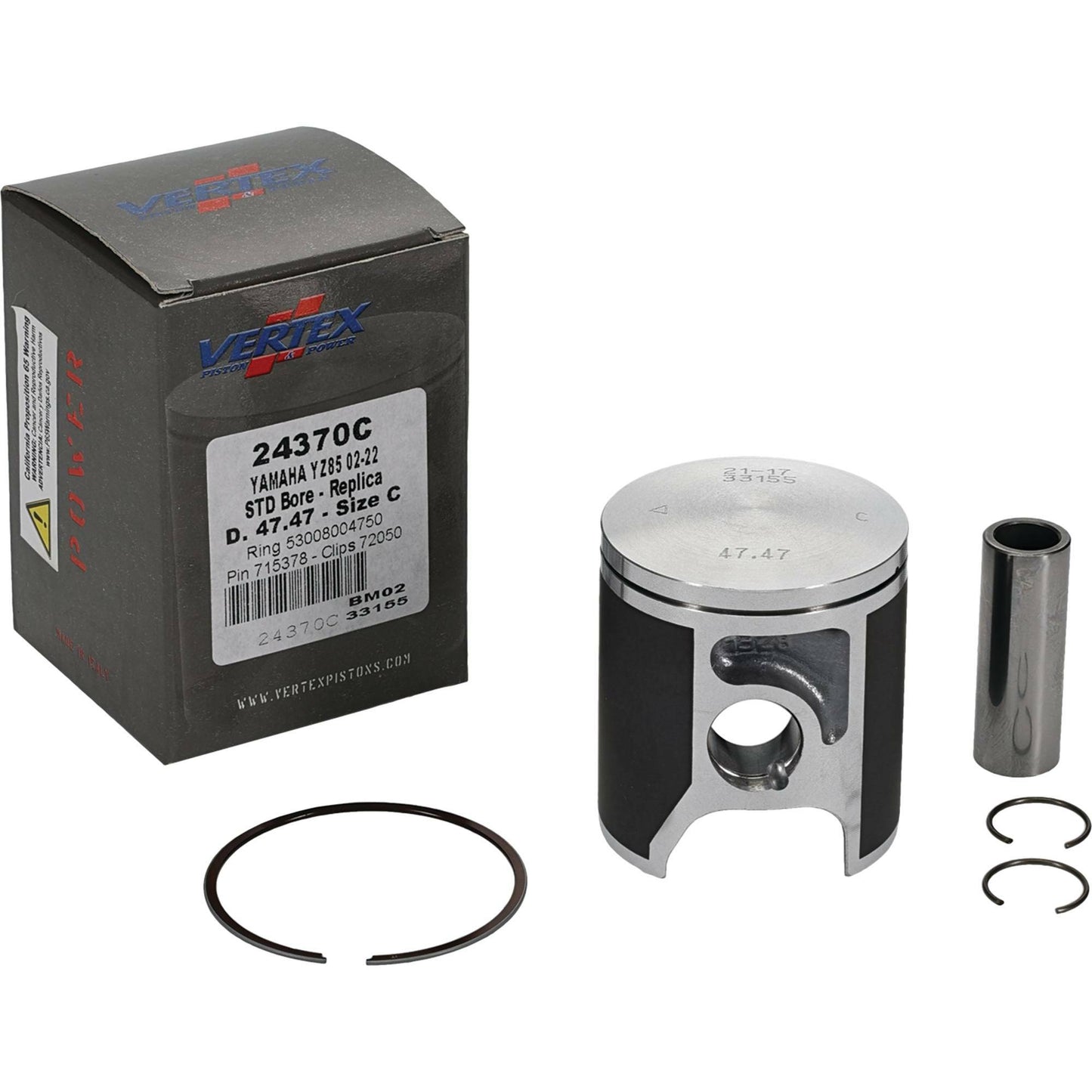 Piston Kit Cast 47.46/Std Yam