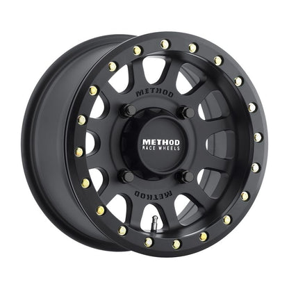 Method MR401 UTV Beadlock 14x7 / 4+3/13mm Offset / 4x156 / 132mm CB Matte Black Wheel