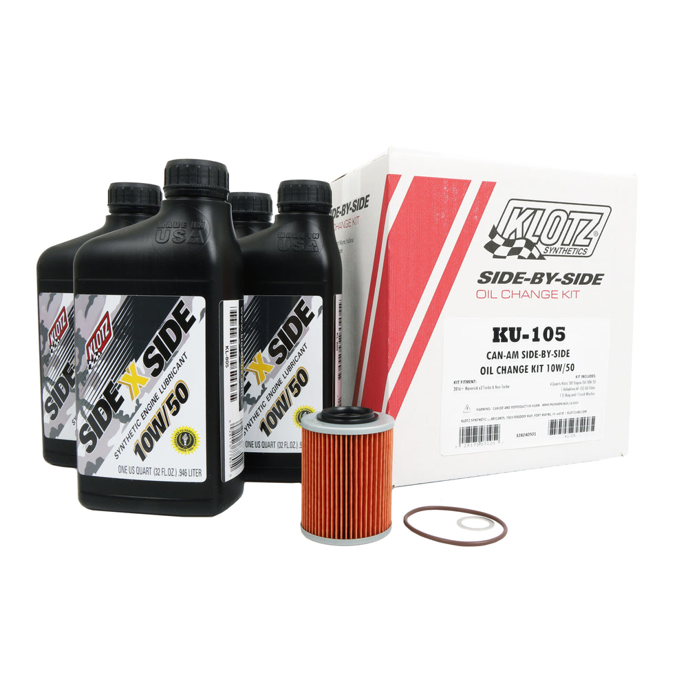 Sidexside Oil Change Kit 10w50 /W Oil Filter Can