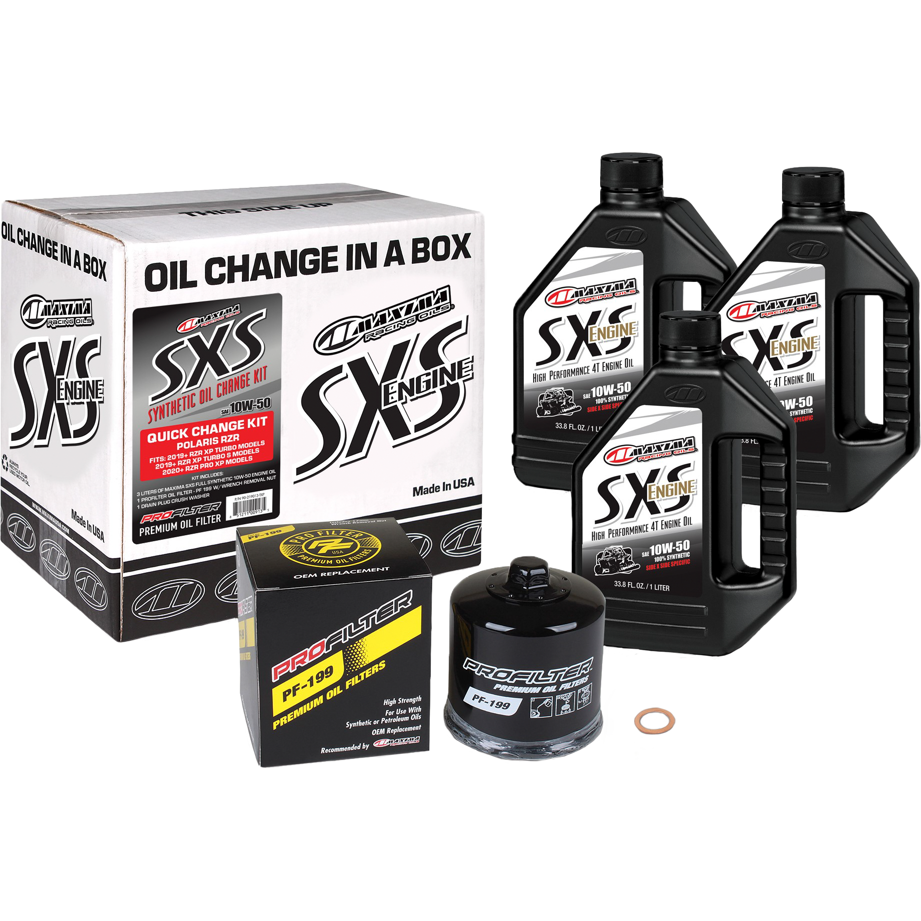 Sxs Quick Change Kit 10w50 With Black Oil Filter