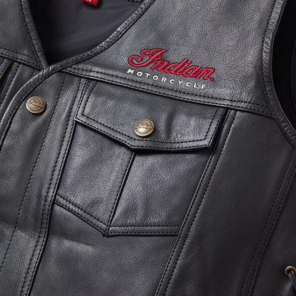 Indian Motorcycle Men's Western Vest, Black - XL - 286273809