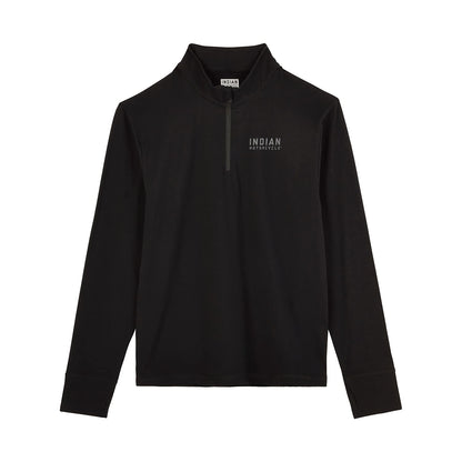 Indian Motorcycle Men's Quarter Zip Performance Top, Black - L - 283327806