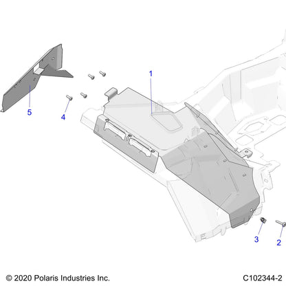 Polaris ATV ASM-Shield, Fender, Genuine OEM Part 1263543, Qty 1