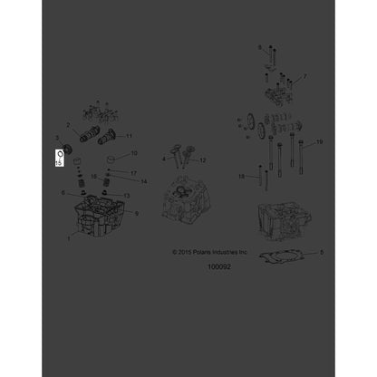 Polaris Ranger External Snap Ring, 23 mm, Genuine OEM Part 7710653, Qty 1
