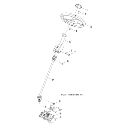 Polaris RZR Steering Frog, RZR 170, Genuine OEM Part 0454872, Qty 1